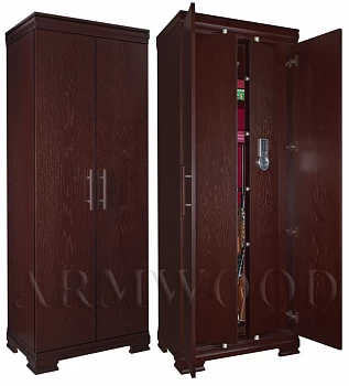 Универсальный сейф с отделкой натуральным деревом Armwood-11 EL DS31 Flock Plus.